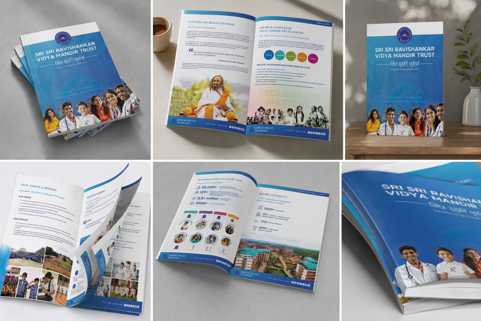 Education Trust Brochure with over 120 institutions worldwide branding brochure company profile design education graphic design