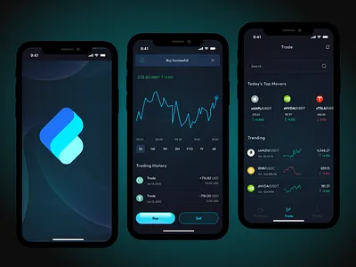 Fintech Trading App — Clean, Data-Driven Mobile Experience app crypto darkui design figma fintech ios iphone product design tradingapp ui uidesign ux