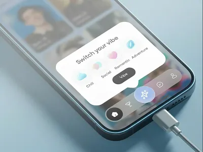 Mobile App Design UI UX Redesign for Bump | Community Dating App android app design asol design chat app community app dating app design figma glassmorphism ios app design iosapp mobile app mobile app design mobile app redesign mobile ui party app pop up social app design social network ui uiuxdesign vibe