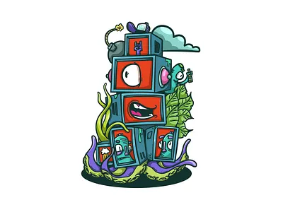 bot 282 bot brandingillustration cartoonstyle character charactercollection characterdesign characterseries collectibleart colorfuldesign digitalillustration illustration mascotdesign originalcharacters popart robot series stickerpack toyinspired vectorart worldbuilding