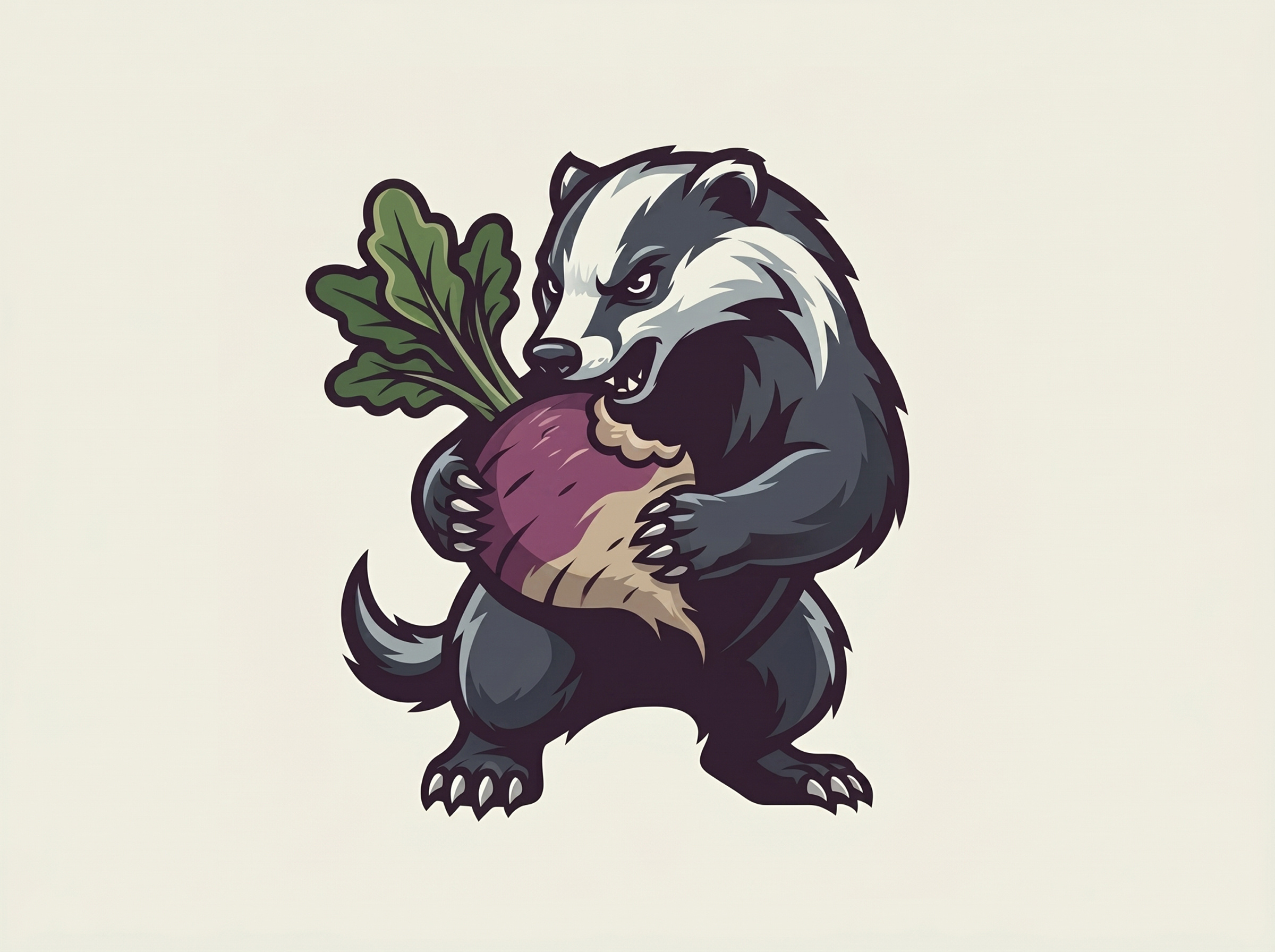Badger x Beet Mascot Illustration aggressive animal mascot badger beet bold lines branding character design dribbble mascot esports fierce garden illustration logo design mascot nature rebound sports logo vector art vegetable wildlife