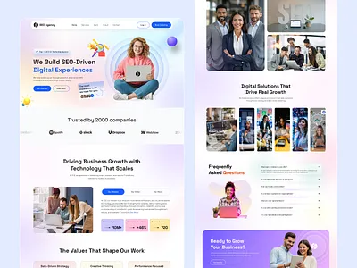 Digital Marketing Website UI/UX agencywebsite businesswebsite cleanui conversiondesign corporatedesign digitalmarketing figma herosection homepage landingpage marketingagency modernui saasdesign seoagency uidesign uiux uxdesign webdesign website webui