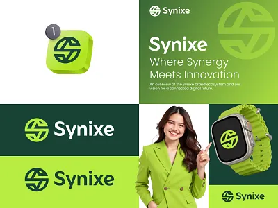 Synixe – Abstract S Logo & Futuristic Brand Identity for Tech abstract logo app icon brand identity brand mark branding fintech futuristic logo geometric logo identity design logo design logomark minimalist logo modern logo monogram logo s logo saas startup branding tech branding tech logo visual identity