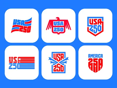 America250 Logo Sketches america badge badge design branding eagle illustration lettering lockup logo usa