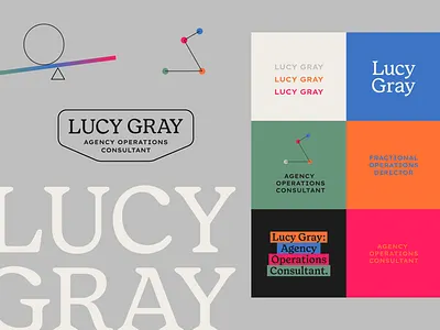 Lucy Gray Branding badge branding graphic design info design logo ui vector