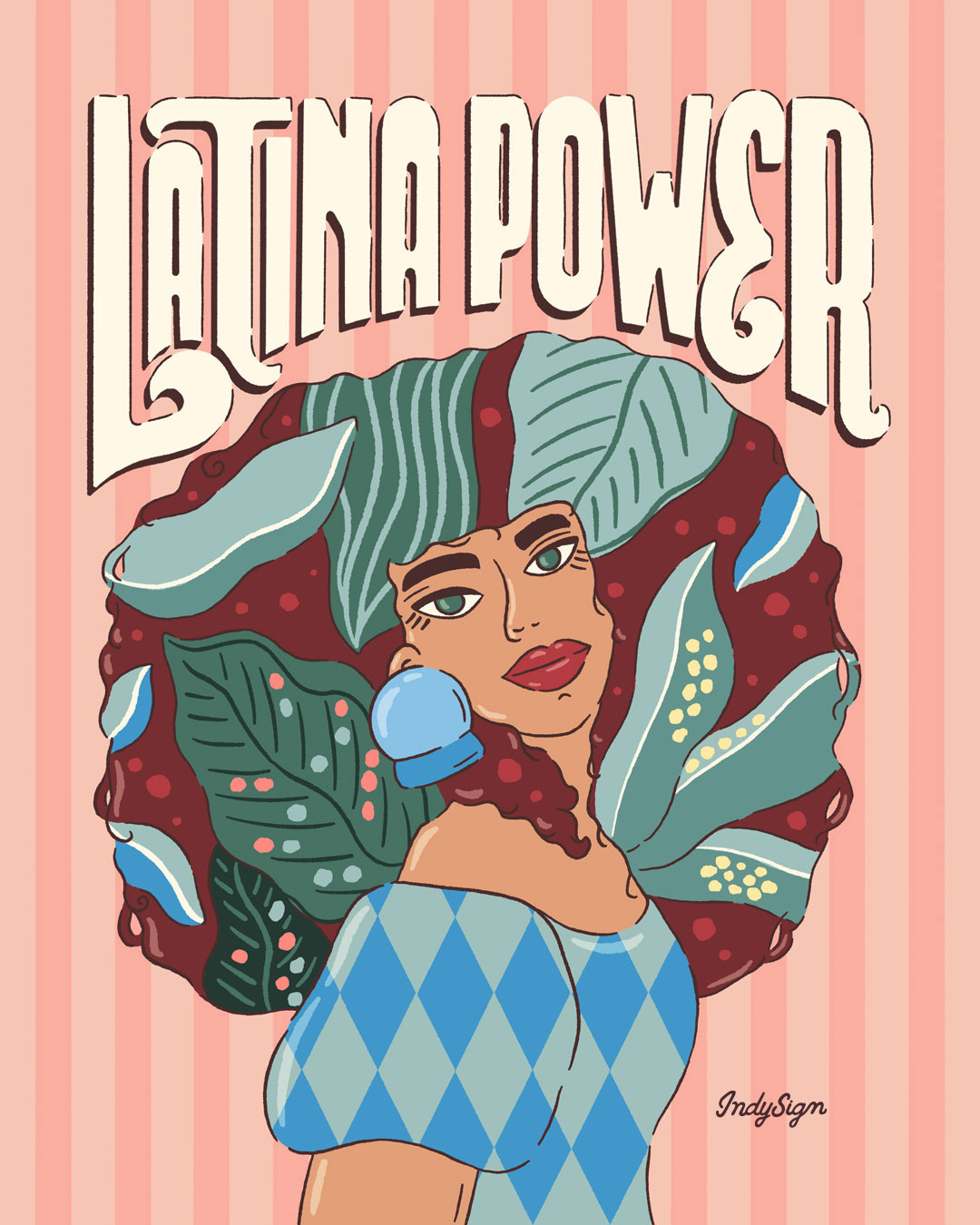 Latina Power collection of illustrations brush lettering custom lettering design hand lettering handmade font illustration latina latina designer latina illustrator lettering