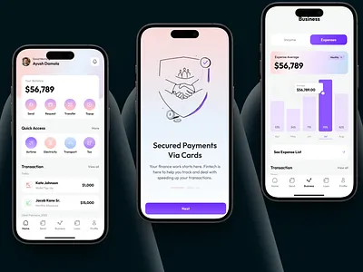 Fintech Mobile App UI UX Design for iOS and Android android app design banking app case study dashboard ui digital wallet app figma app design finance app design fintech app fintech ui fintech ux ios app design mobile app design mobile ui design product design ui ux design