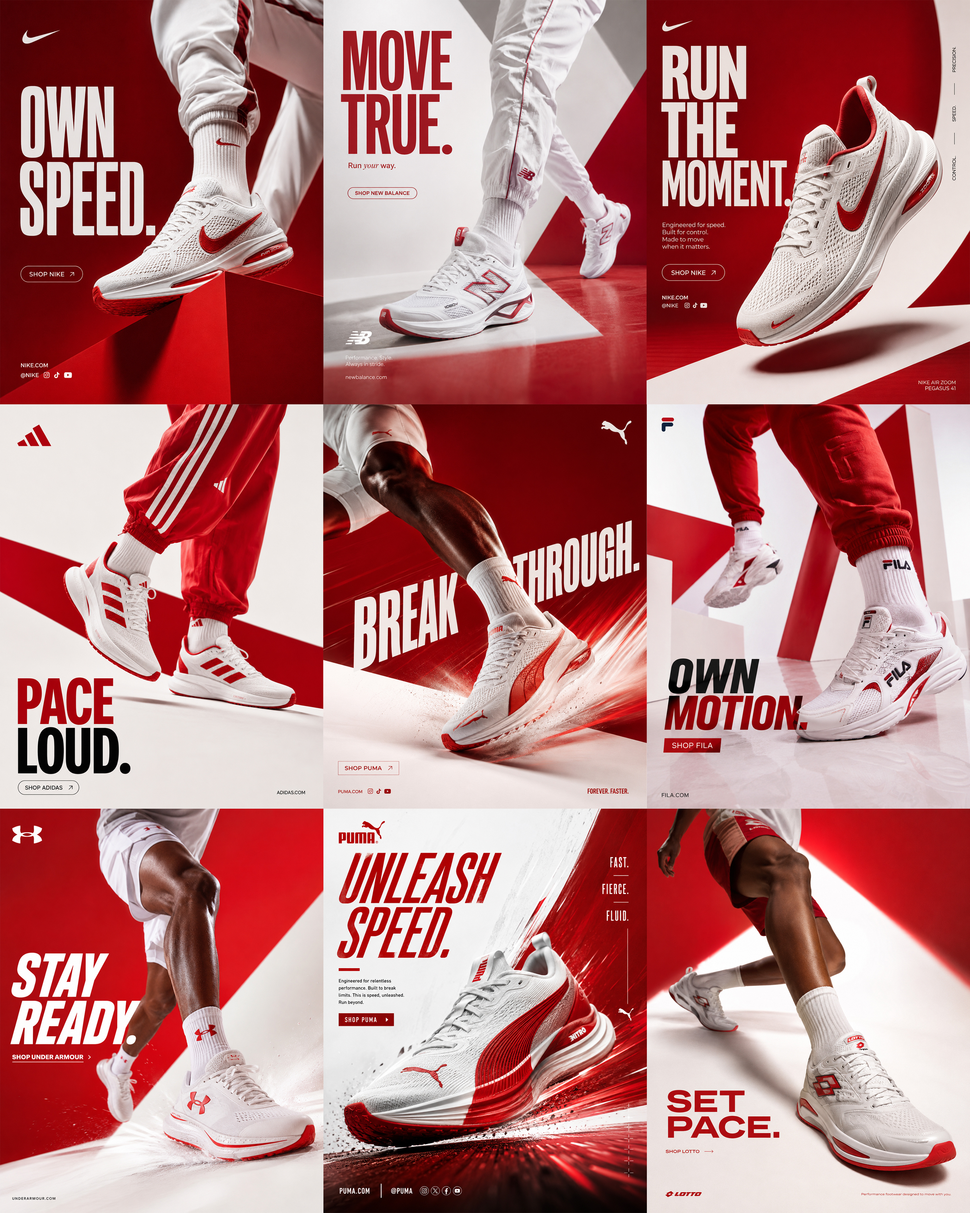 Sneaker Campaign Series — AI-Powered Visual Design adcreatives aidesign behance branding graphicdesign photoshop sneakercampaign visualdesign