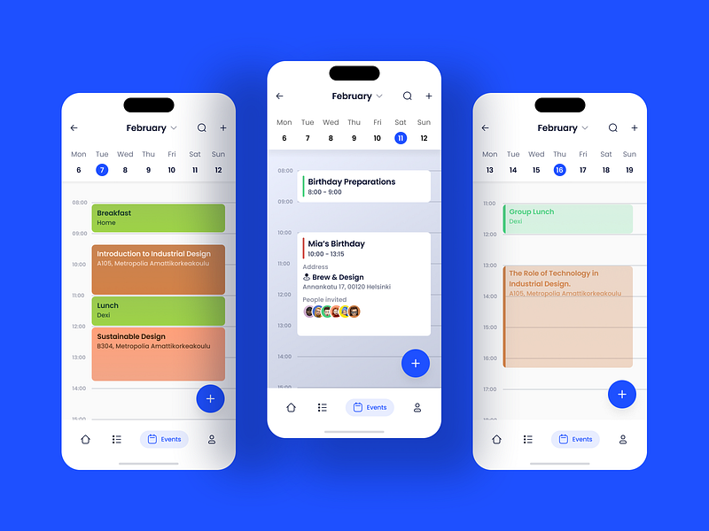 Wish List ✨ | Calendar variations - Mobile App Concept calendar clean concept date design event interface minimal mobile mobile app productivity time ui