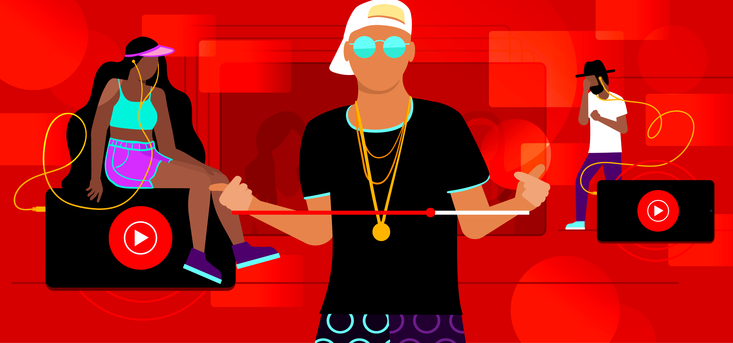 YouTube Music - Brazil character diversity editorial editorial illustration google illustration music thinkwithgoogle youtube youtubemusic