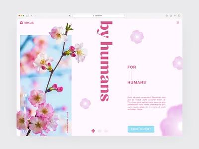 by humans - hero design ai art direction art director branding design freelance hero hero design hero section landing page layout nature tech ui web design web designer web freelancer website design