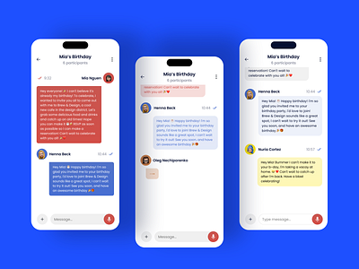 Wish List ✨ | Chat variation - Mobile App Concept chat chat application chatting clean communication concept design interface message messaging messenger app minimal mobile mobile app people ui