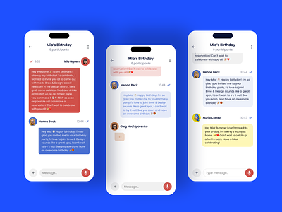 Wish List ✨ | Chat variation - Mobile App Concept chat chat application chatting clean communication concept design interface message messaging messenger app minimal mobile mobile app people ui