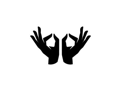 Double hand sign logo design abstract branding clever creative double hand graphic design hand hand sign icon logo minimalist modern people sign