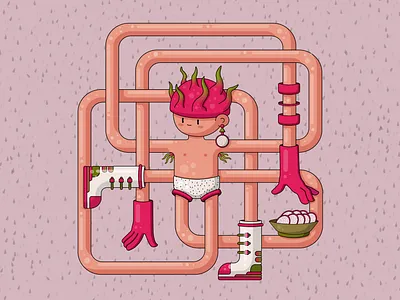 Pitaya adobe illustrator character character design fruit fruit juices illustration illustrator