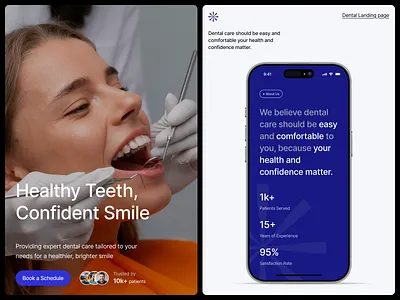 Dentis - Dental Clinic Website Responsive appointment booking clinic website dental website framer health website healthcare healthy landing page medical mobile web product design responsive responsive design responsive layout responsive website ui web design webflow website