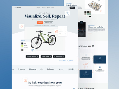 VividWorks - home page 3d branding design illustration landing page startup typography ui website