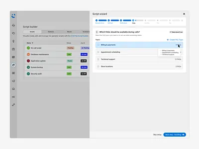 Configuration wizard ai b2b bar configurator drawer editor faq faqs onboarding options progress saas set up setup steps ui ux wizard