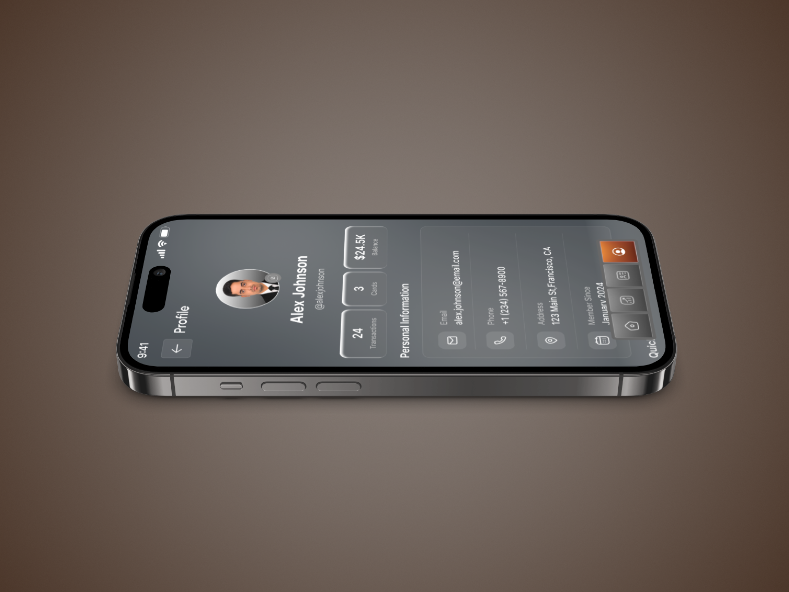 Banking App UI – Profile & Account Details