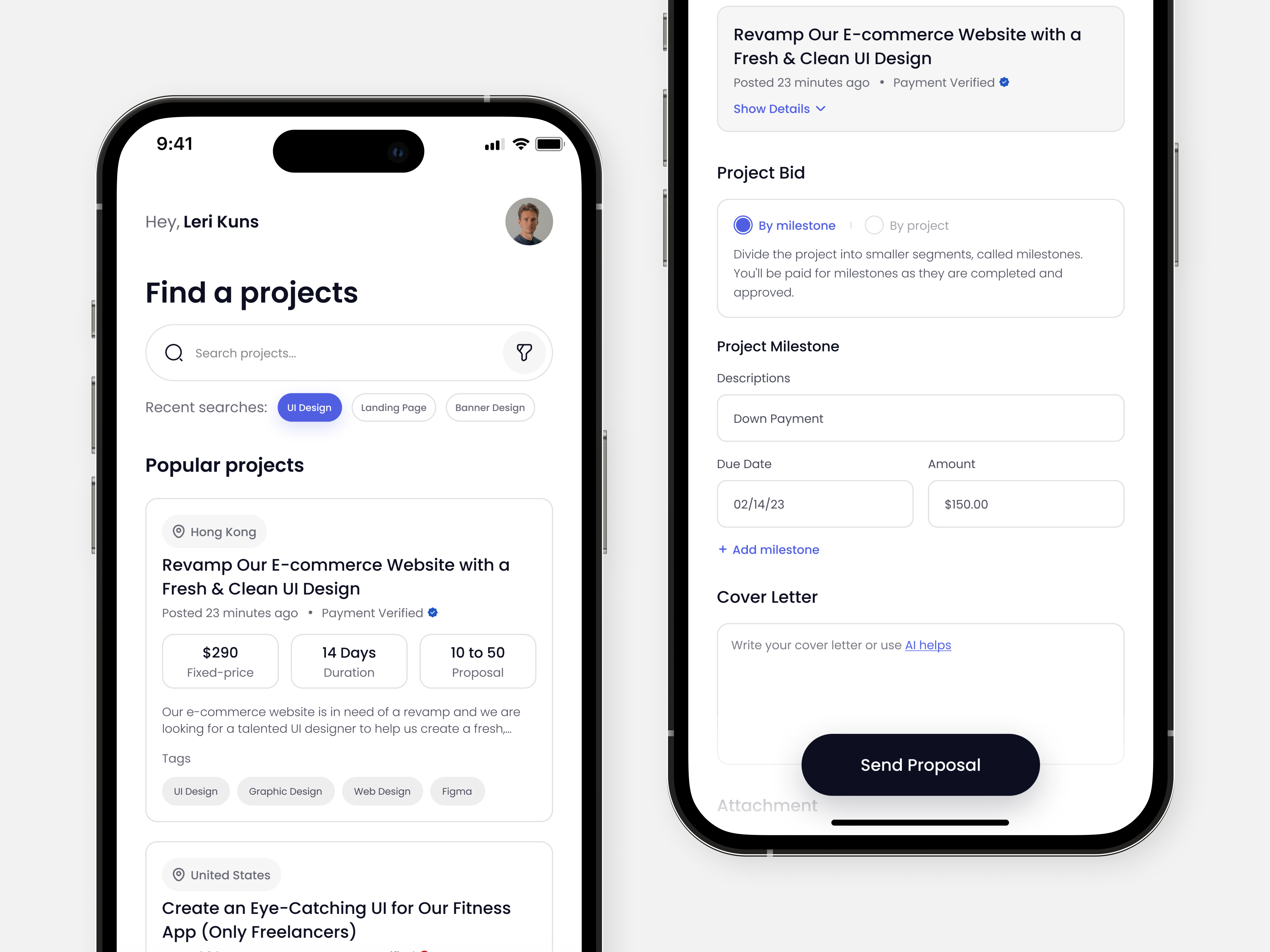 Freelancer Project App aesthetic clean fiverr fiverr project freelance freelance mobile app freelance mobile design freelance project freelancer app freelancer mobile app minimalist mobile app mobile design project project app project list ui design upwork upwork app upwork ui design