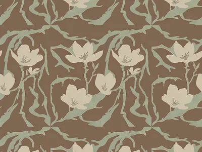 Flower collage.Seamless pattern.Brown background .Flower pattern abstract flowers background beautiful biology botanical brown collage decoration digital background digital flower drawing element floral flower pattern garment printing hand drawn pattern seamless seamless patterns spring textile