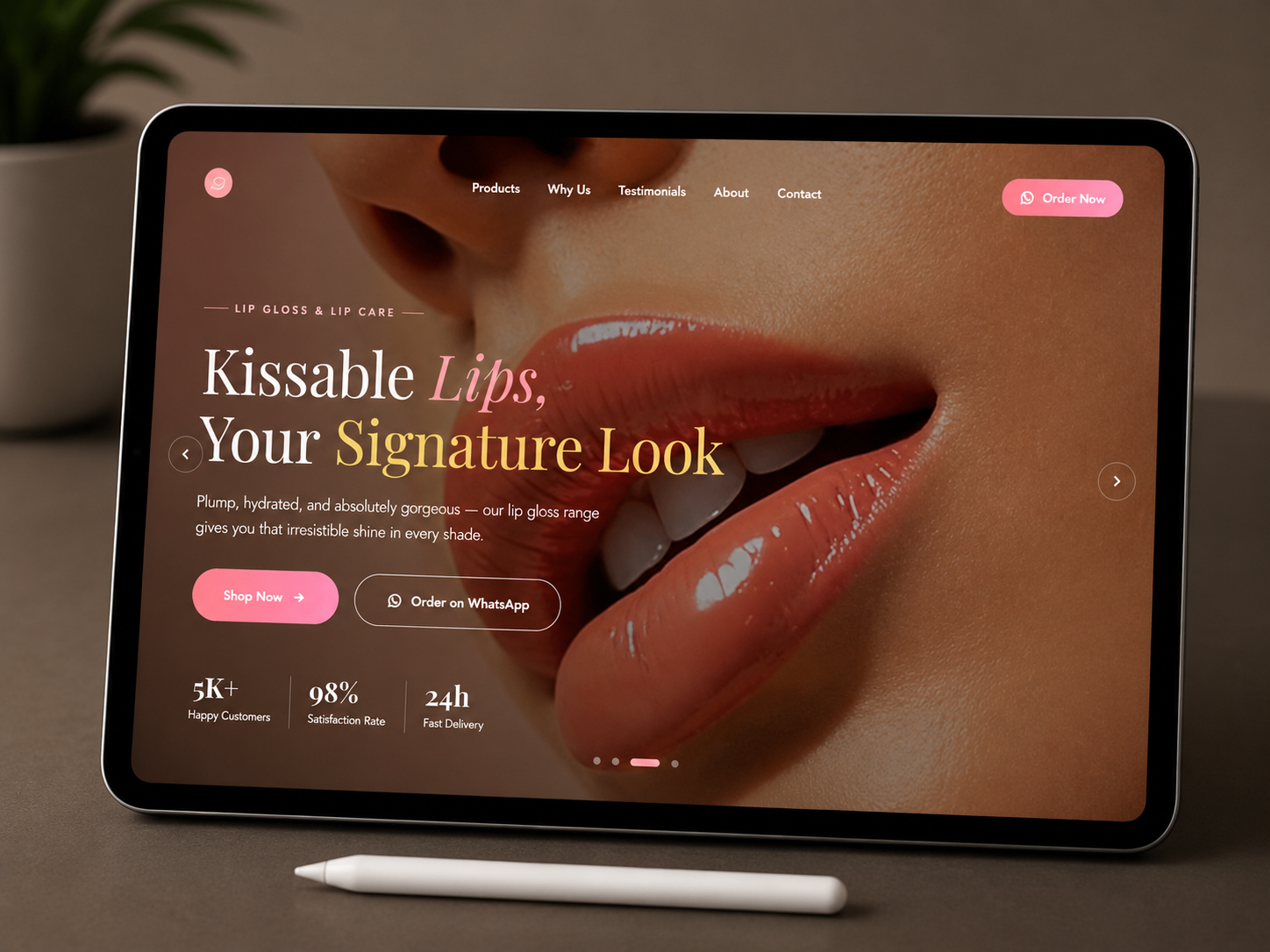 Fashion/Makeup Website branding graphic design motion graphics ui web design website website design