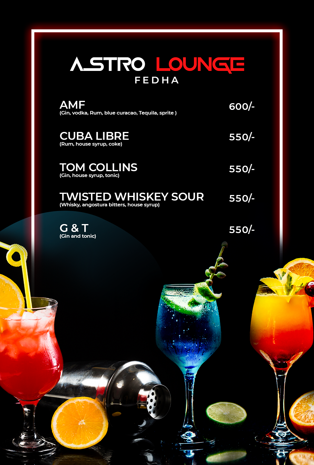 ASTRO LOUNGE COCKTAIL bar barmenu cocktail drink design menu