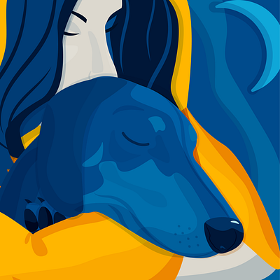 Chuky the dachshund design flat graphic design illustration vector