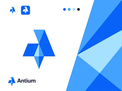 Antium Logo design for a cryptocurrency (unused for sale) a logo app app logo bitcoin logo blockchain brand identity branding coin crypto crypto logo dimond ethereum exchange icon letter a logo modern logo nft token unused