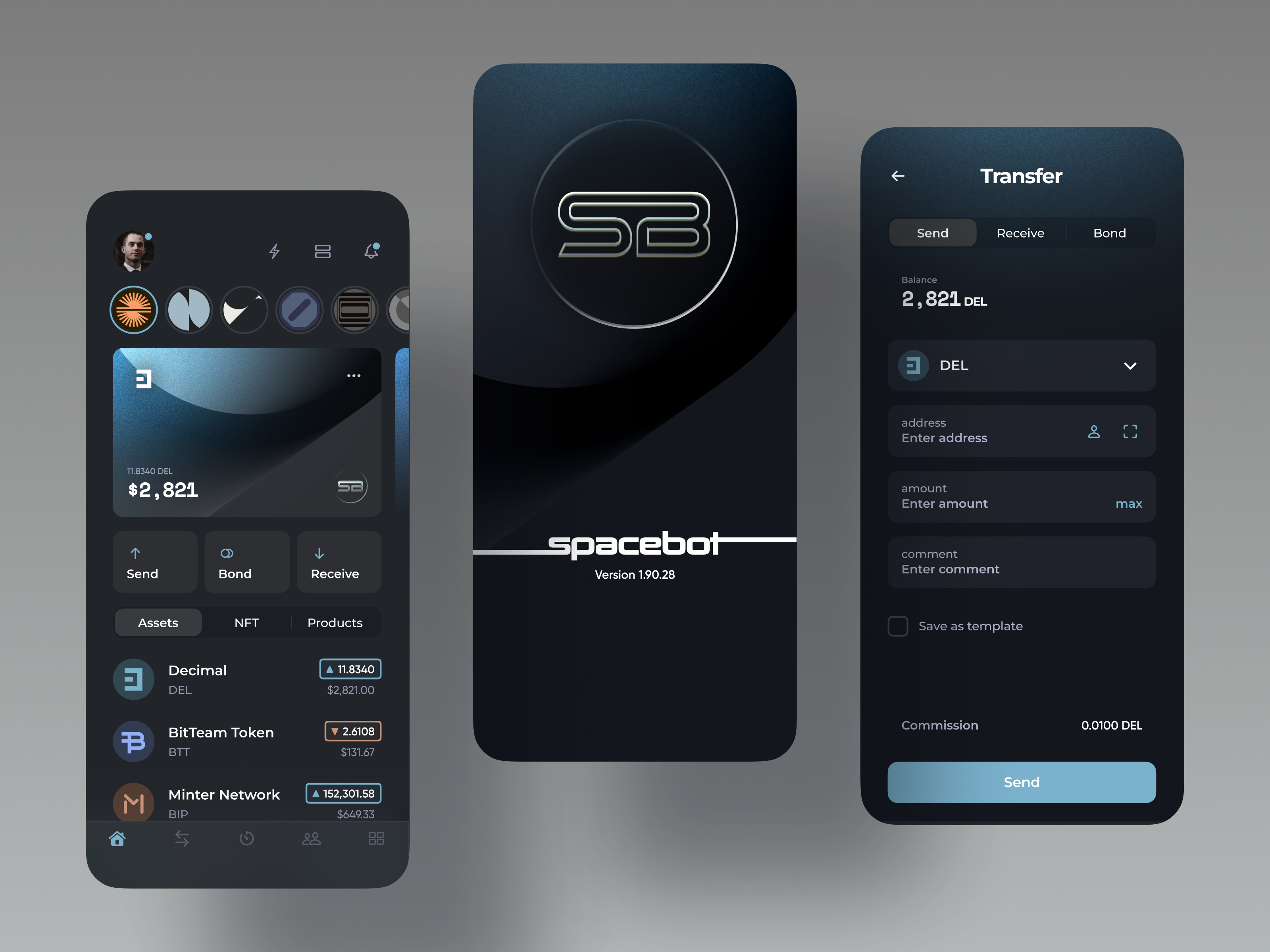 SpaceBot Wallet UI