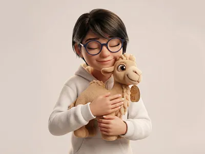 Warm Hugs — Stylized 3D Illustration 3d illustration 3dart blender characterdesign cozy digitalart illustration storytelling