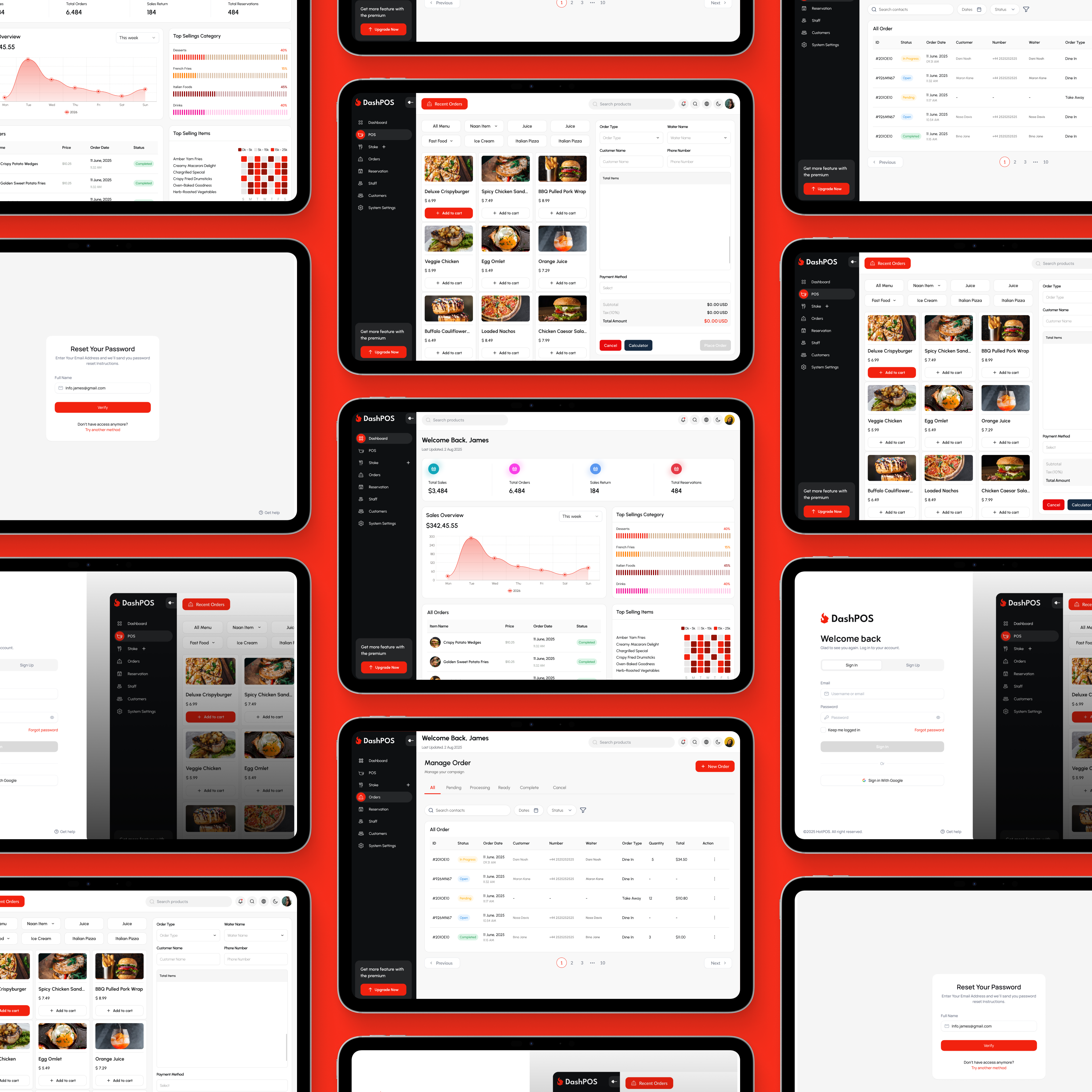 DashPOS — Modern Restaurant POS Dashboard UI/UX Design brand identity branding dashboard design design graphic design logo mobile app design product design ui ux visual design web design
