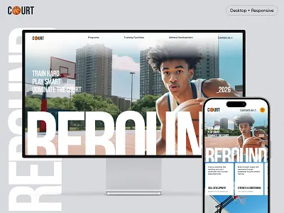 Court — Basketball Training Landing Page Exploration 🏀 agency athlete basketball coaching community court elementor facilities framer game health landing page sport training ui webflow website wordpress