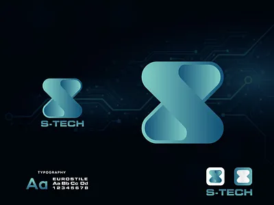 S-Tech Logo & Branding Design 3d animation branding branding identity creative logo design graphic design icon logo logo design logo mark logomark modern logo s icon s logo s tech t shirt design tech logo typography unique logo