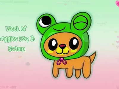 Week of froggies Day 3: scamp art post art tag digital art drawing fan art illustration moshi monsters week challenge week of froggies