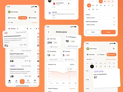 Workio - SaaS Project Management Mobile App asana calendar card company employee jira lead management manager mobile app project saas schedule sprint startup team ui design ux design work worker