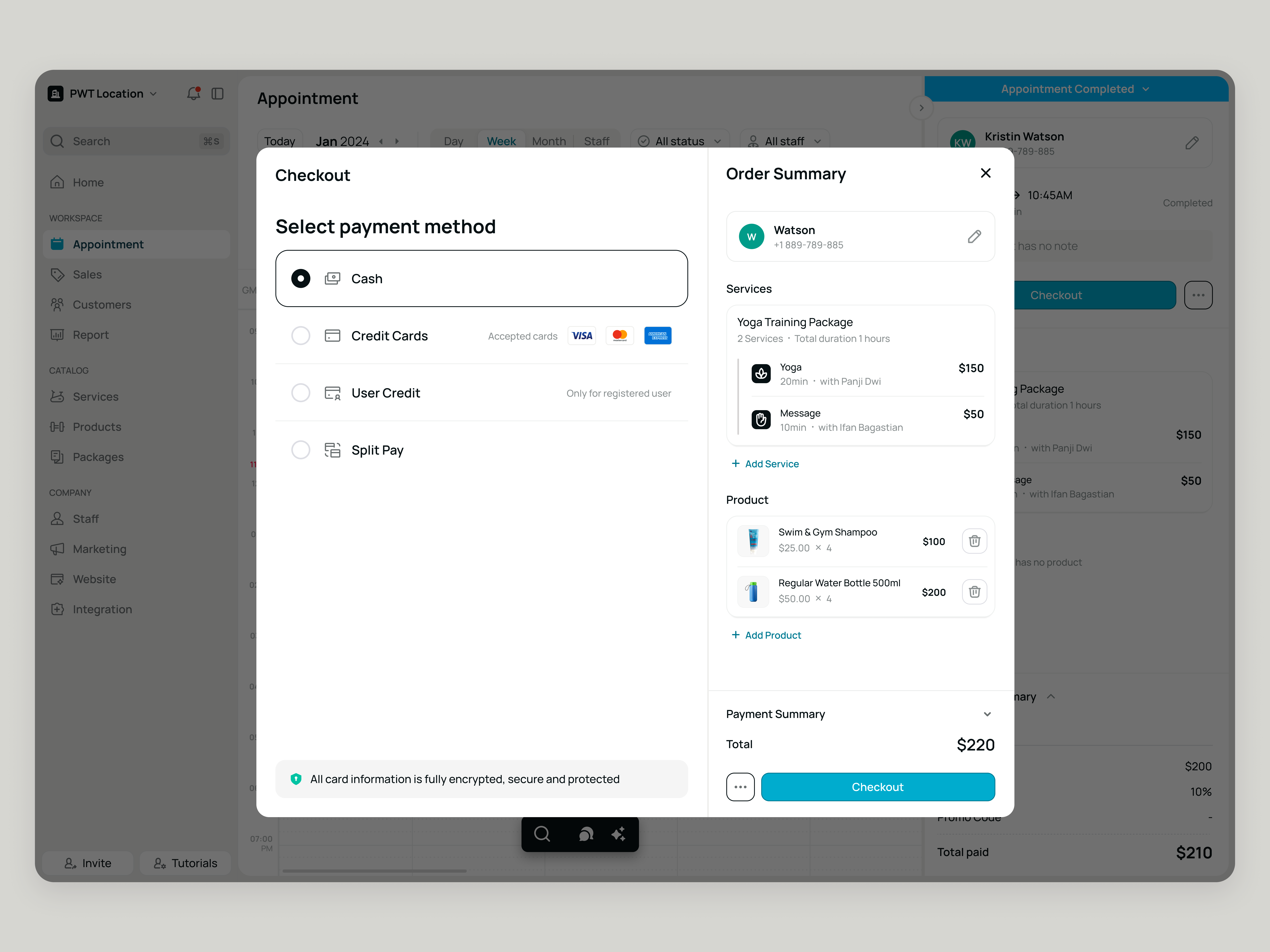 Schedulo — Checkout Product in SaaS Booking App ai appointment booking booking app checkout customer dashboard marketing payment product design saas saas design scheduling service transaction ui ux web app web builder web design