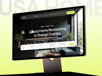 USA Home Renovation Website — Clean Service Landing Page booking cleaning service website commercial services company home renovation home repairs home improvement interior painting landing page plumbing landing page property maintenance residential services service website design ui ux web design