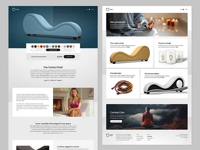 Zen By Design Inner Pages design drawingart products responsive shop ui ux web website wellness zen