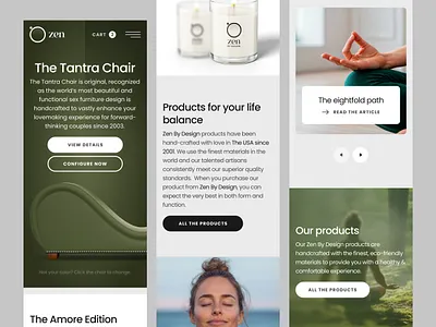 Zen By Design Mobile design drawingart health meditation product responsive shop ui ux web website wellness zen