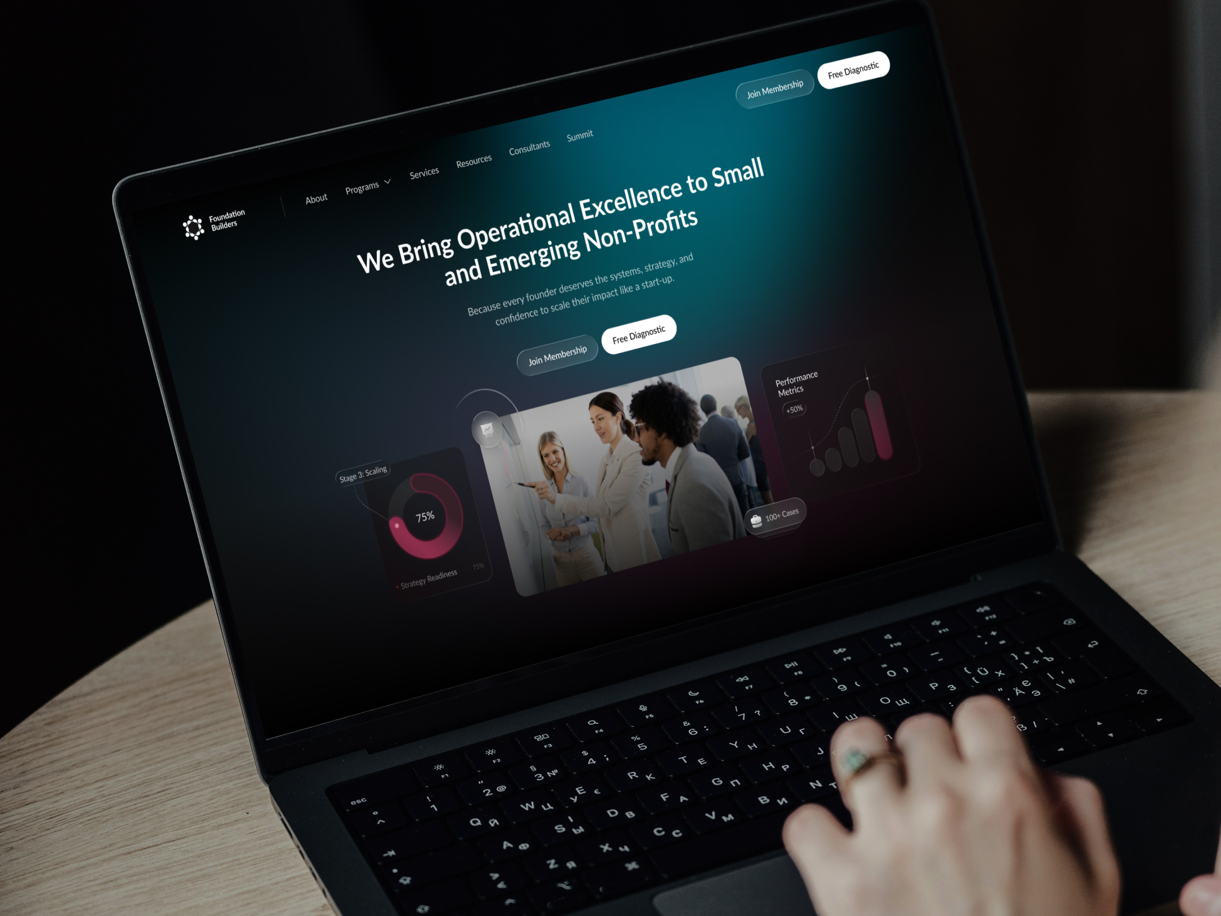 Example of Website Design for Social Impact Platform