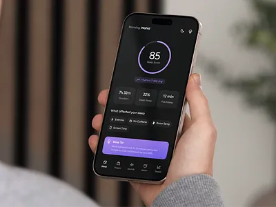 Sleepwave app design app ui clean ui design mobile app design mobile design modern ui product design product ux sleep app sleep app ui sleep tracker sleep ui ux ui design user interface