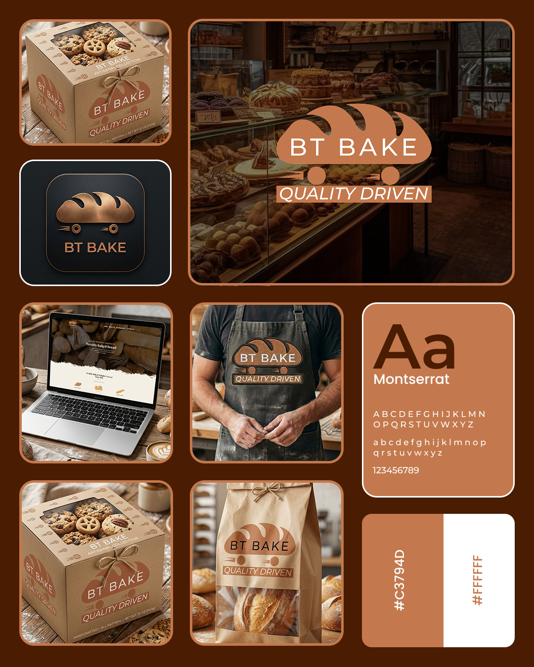 BT Bake Brand Identity & Visual Design artisan bakery bakery branding brand design brand guidelines brand identity brand system branding cafe branding creative direction food branding graphic design identity design logo logo design packaging design print design restaurant branding typography ui design visual identity