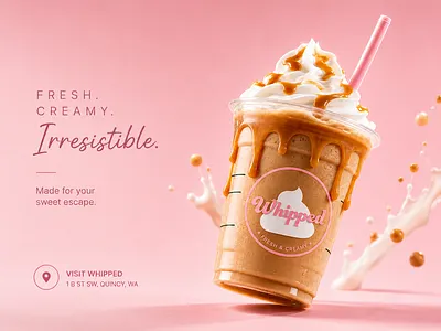 Whipped Social Media Ad Concept branding canva design graphic design minimaldesign social media ui