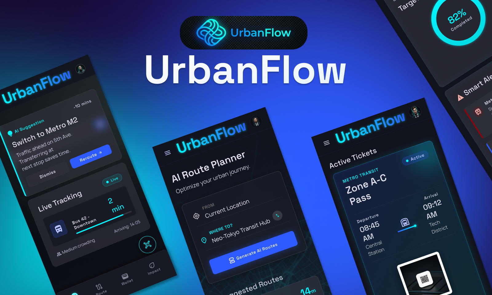 UrbanFlow App 3d app app design ui uiux