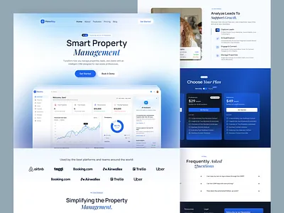 PrimeStay - SaaS Landing Page ai ai integration ai landing page ai web app ai website landing page saas saas design saas landing page saas template saas website visual design web design