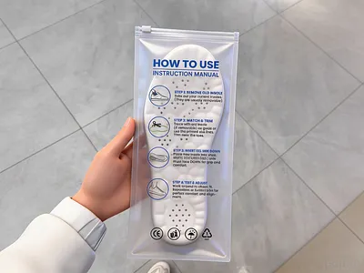 Insole Pouch Packaging | 3D Product Model | تغليف نعل الحذاء 3d mockup 3d visualization blender 3d footwear branding graphic design insole pouch instruction manual medical branding packaging design print product presentation realistic render shoe accessories visual identity web design wellness packaging تصميم العبوات تصنيع عبوات تغليف نعل