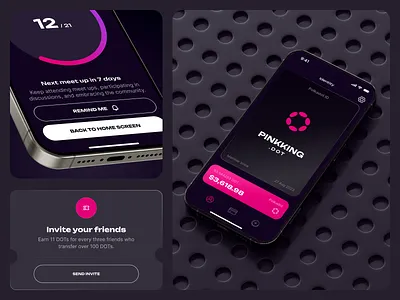 Polkadot Web3 App: Community & Identity UI appdesign brutalistui communityapp crypto defi gamification mobileapp web3