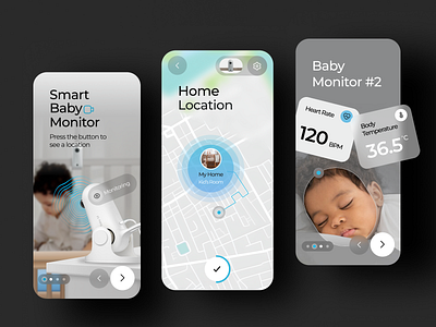 Baby monitor app app baby branding design graphic design illustration logo mobile monitor app motion graphics smart ui ux vector