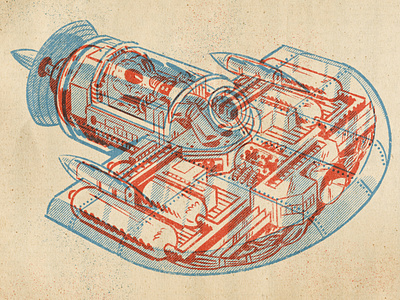 UFO X-Ray illustration retroscifi retrotoys ufo ufoart vintagetoys